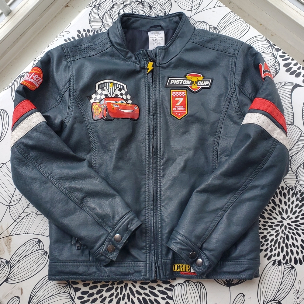 Cars faux leather jacket for kids